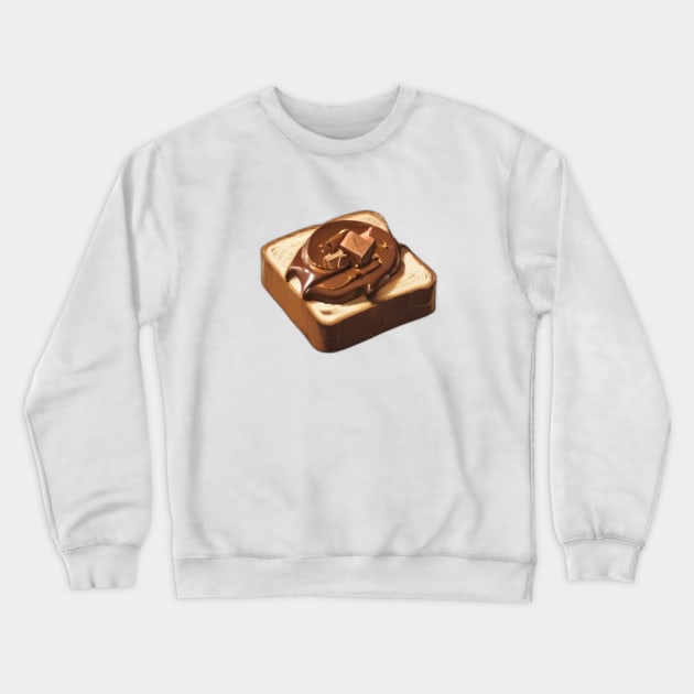 Chocolate Toast Sandwich Bread Vintage Yummy Kawaii Coffee Crewneck Sweatshirt by Flowering Away